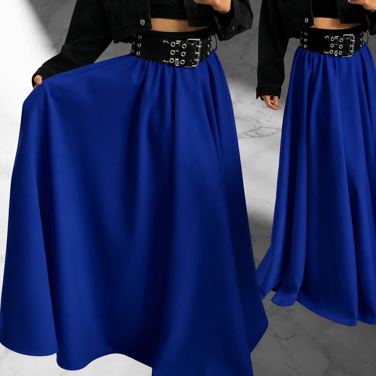 Dlouhá sukně - maxi sukně - BOROS_SK_L_BLU 05 